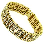 Bracelet en plaqué or pharaon 24 carats de qualité avec des cristaux